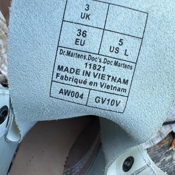 Dr. Martens 1460 White Leather 8 Eye Combat Boots Women’s 5 EU36 NO INSOLES Punk - Picture 8 of 13